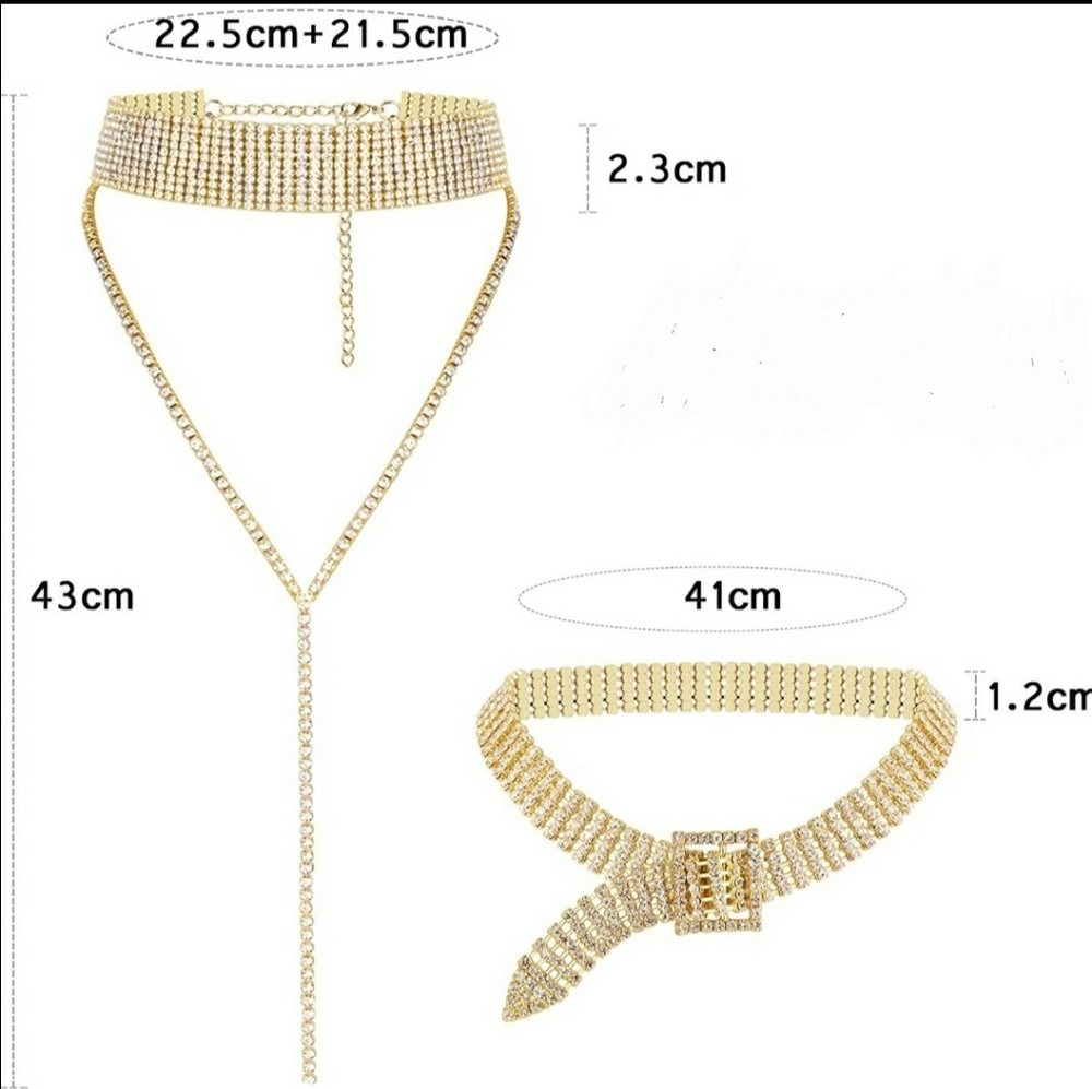 New fashion jewelry choker and bracelet set